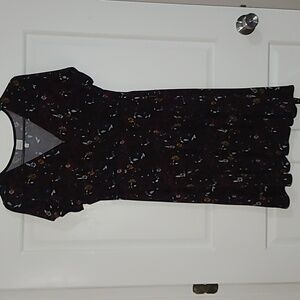 Floral faux wrap dress